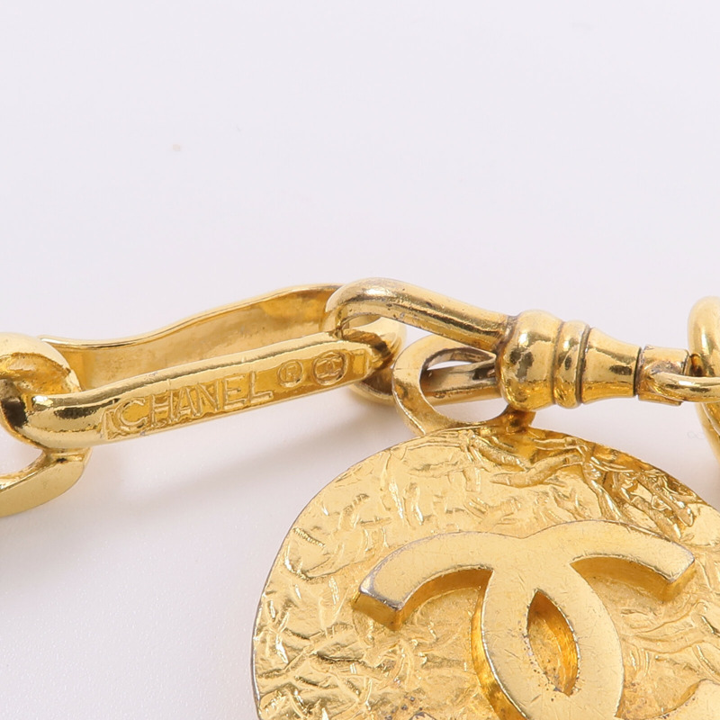 CHANEL 牛皮皮革/金屬Belt Chain皮帶-4