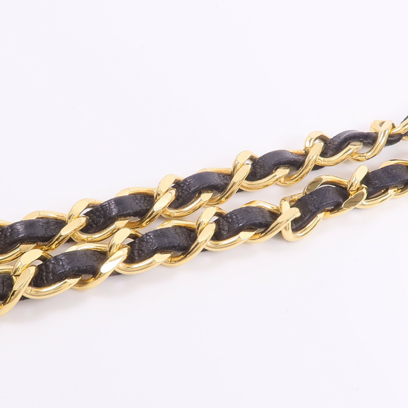 CHANEL 牛皮皮革/金屬Belt Chain皮帶-7