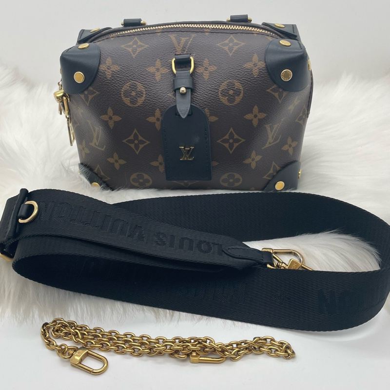Louis Vuitton 路易威登 Petite Malle 20編碼八角軟盒子尺寸20 x14x7.5cm附件肩帶 鏈條-0