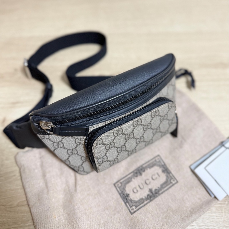 GUCCI GG Supreme 印花 PVC 皮革 腰包 胸口包 胸包 斜背包-6