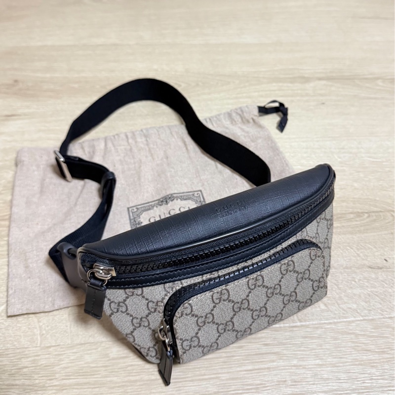 GUCCI GG Supreme 印花 PVC 皮革 腰包 胸口包 胸包 斜背包-7