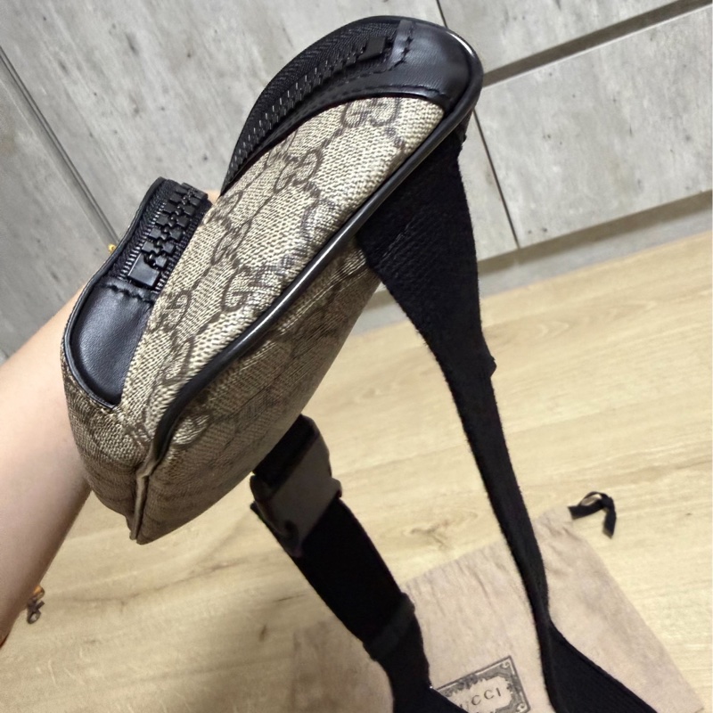 GUCCI GG Supreme 印花 PVC 皮革 腰包 胸口包 胸包 斜背包-8