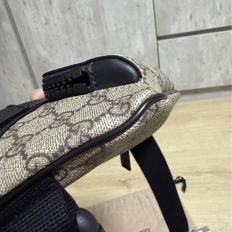 GUCCI GG Supreme 印花 PVC 皮革 腰包 胸口包 胸包 斜背包-15