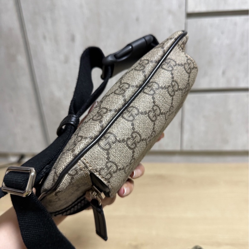 GUCCI GG Supreme 印花 PVC 皮革 腰包 胸口包 胸包 斜背包-17