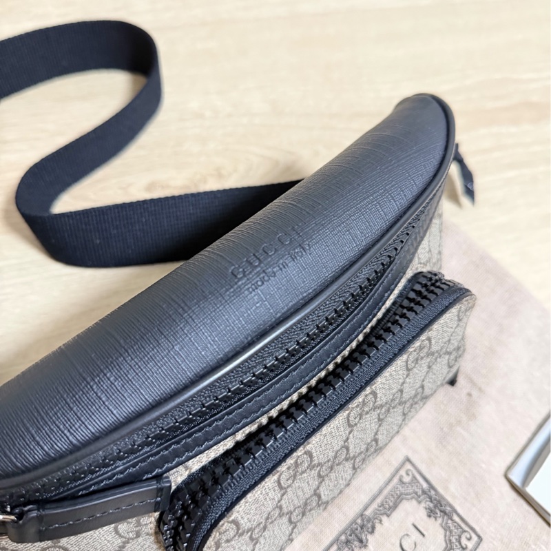 GUCCI GG Supreme 印花 PVC 皮革 腰包 胸口包 胸包 斜背包-30