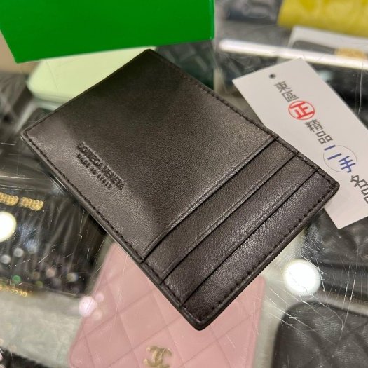 東區正精品㊣BOTTEGA VENETA BV 近全新咖啡色全皮大格編織扁式卡片夾名片夾 RZ5454-5