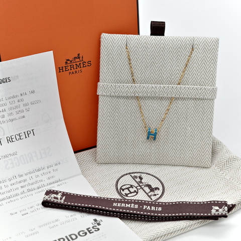 Hermès 愛馬仕 PopH mini 水妖藍 金鏈