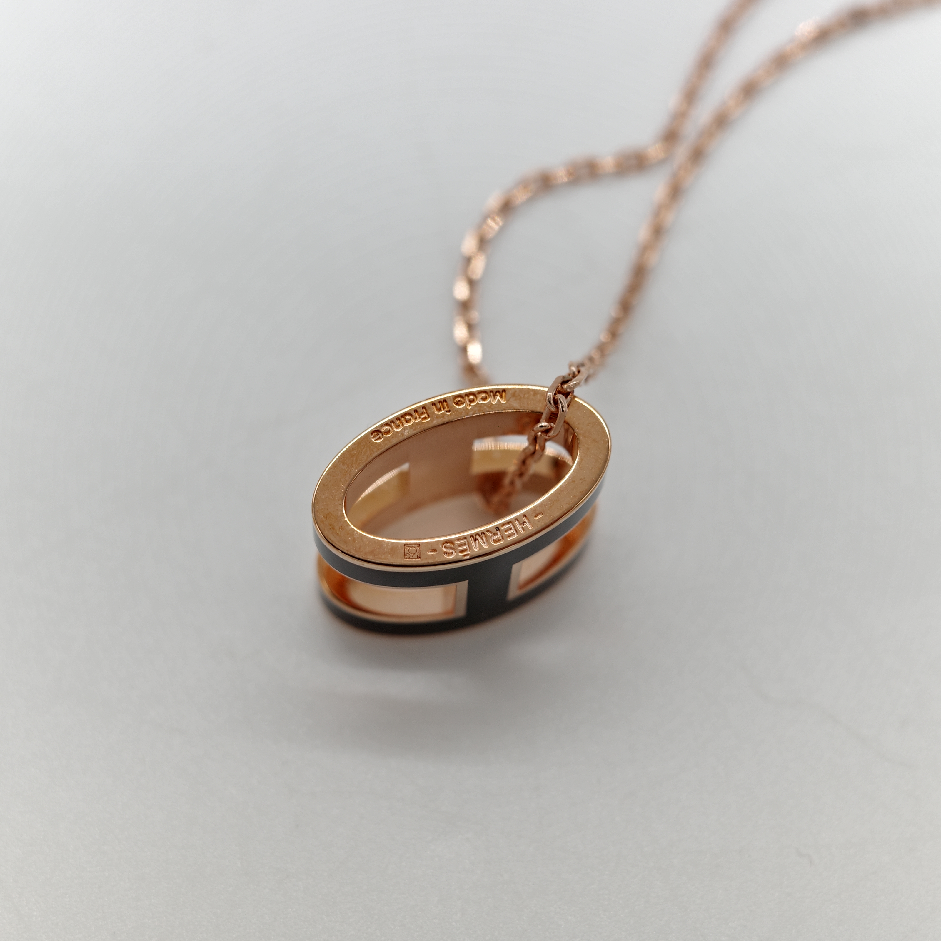 Hermès 愛馬仕 PopH 大號 黑色 金色項鍊-4