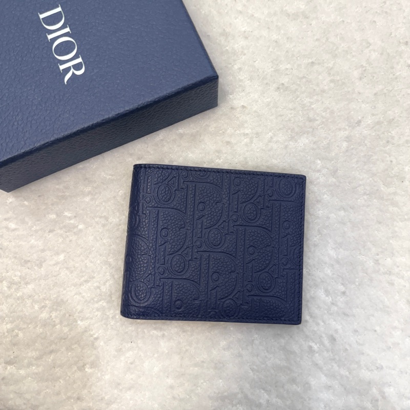 全新迪奧DIOR海軍藍Gravity牛皮對開短夾2ESBH027GLF-4
