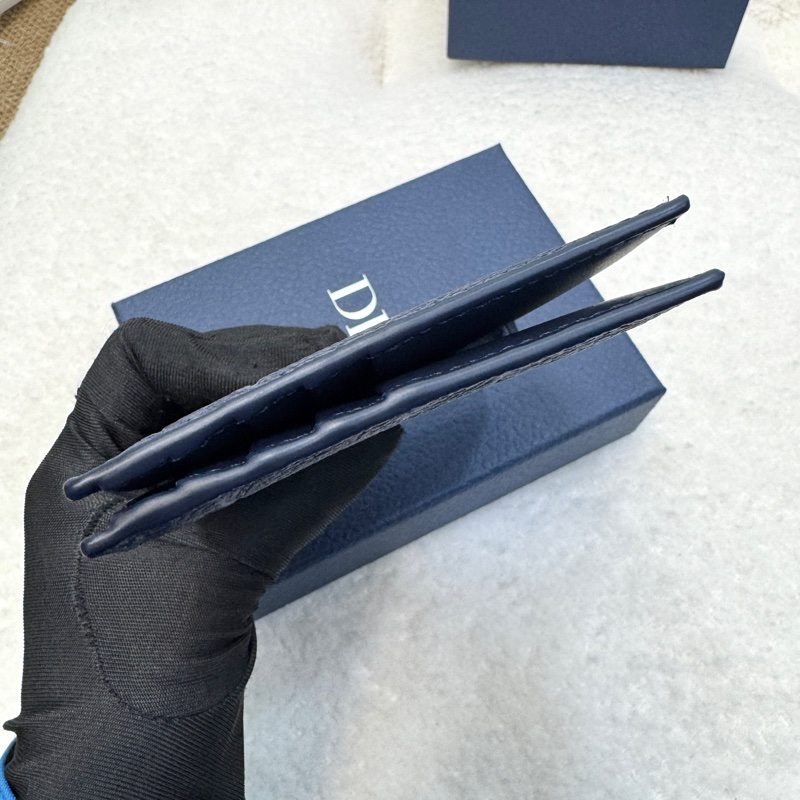 全新迪奧DIOR海軍藍Gravity牛皮對開短夾2ESBH027GLF-10