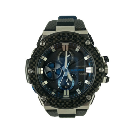 Casio G-SHOCK G-STEEL GST-B100 系列 GST-B100XA-1AJF 黑色錶盤樹脂不銹鋼碳纖維男士手錶