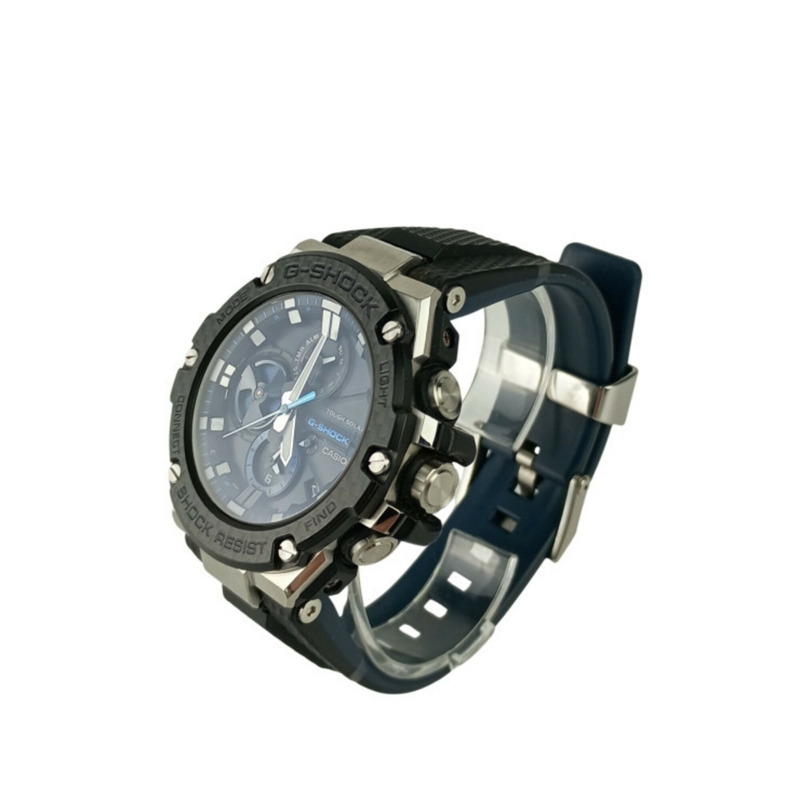 Casio G-SHOCK G-STEEL GST-B100 系列 GST-B100XA-1AJF 黑色錶盤樹脂不銹鋼碳纖維男士手錶-1