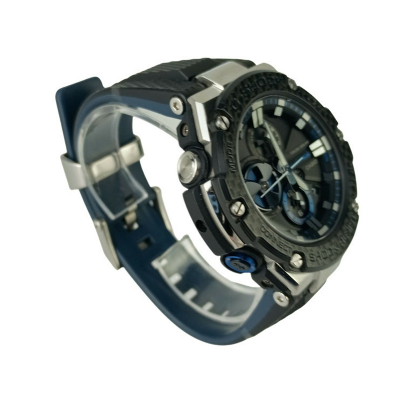 Casio G-SHOCK G-STEEL GST-B100 系列 GST-B100XA-1AJF 黑色錶盤樹脂不銹鋼碳纖維男士手錶-2