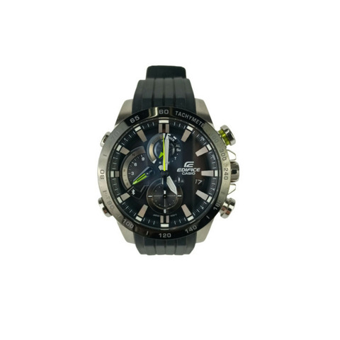 Casio Edifice EQB-800 系列 EQB-800BR-1AJF 黑色錶盤不鏽鋼 Dura-Soft 錶帶男士模擬手錶
