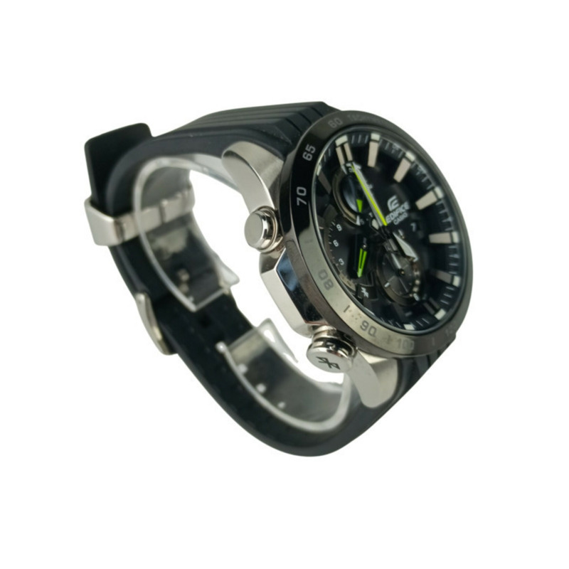 Casio Edifice EQB-800 系列 EQB-800BR-1AJF 黑色錶盤不鏽鋼 Dura-Soft 錶帶男士模擬手錶-2
