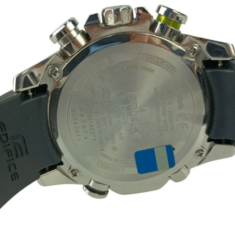 Casio Edifice EQB-800 系列 EQB-800BR-1AJF 黑色錶盤不鏽鋼 Dura-Soft 錶帶男士模擬手錶-7