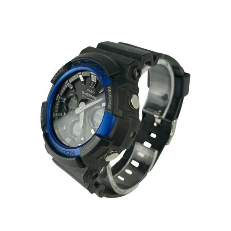 Casio G-SHOCK GAW-100 系列 GAW-100B-1A2JF 指針/數位雙顯男士手錶,黑色錶盤,樹脂/鋁合金錶殼-1
