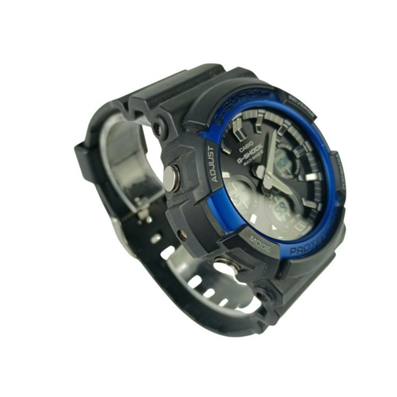 Casio G-SHOCK GAW-100 系列 GAW-100B-1A2JF 指針/數位雙顯男士手錶,黑色錶盤,樹脂/鋁合金錶殼-2
