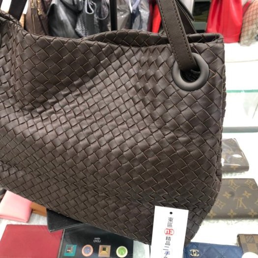 東區正精品㊣BOTTEGA VENETA BV 179320 咖啡色全皮編織手提包肩背包 RZ0774-2