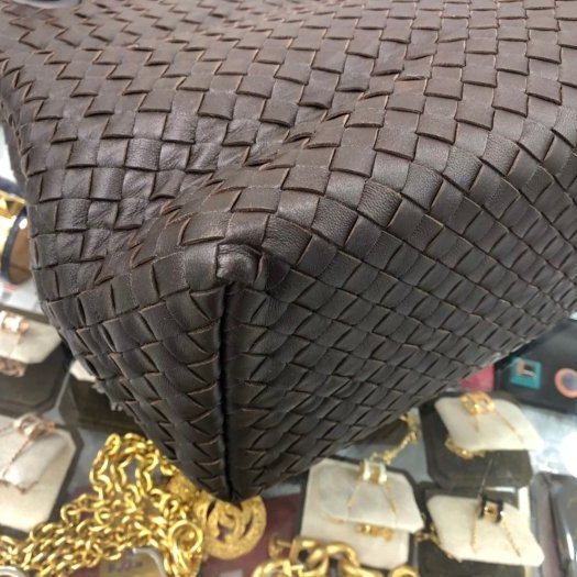 東區正精品㊣BOTTEGA VENETA BV 179320 咖啡色全皮編織手提包肩背包 RZ0774-3