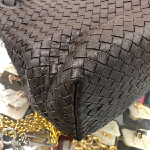 東區正精品㊣BOTTEGA VENETA BV 179320 咖啡色全皮編織手提包肩背包 RZ0774-4