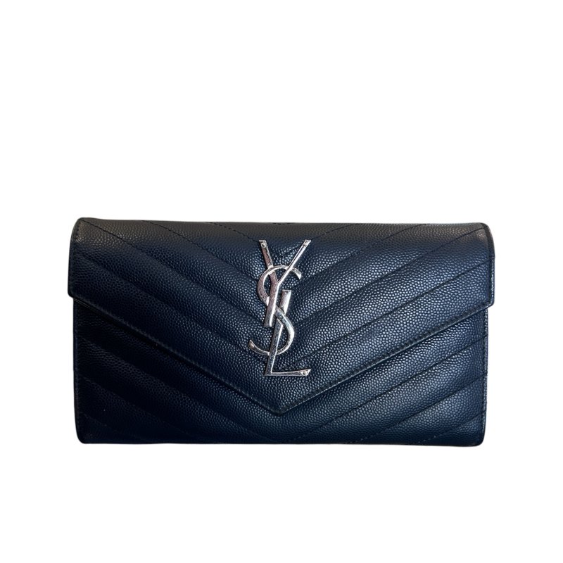 ＹＳＬ黑銀信封式長夾-5