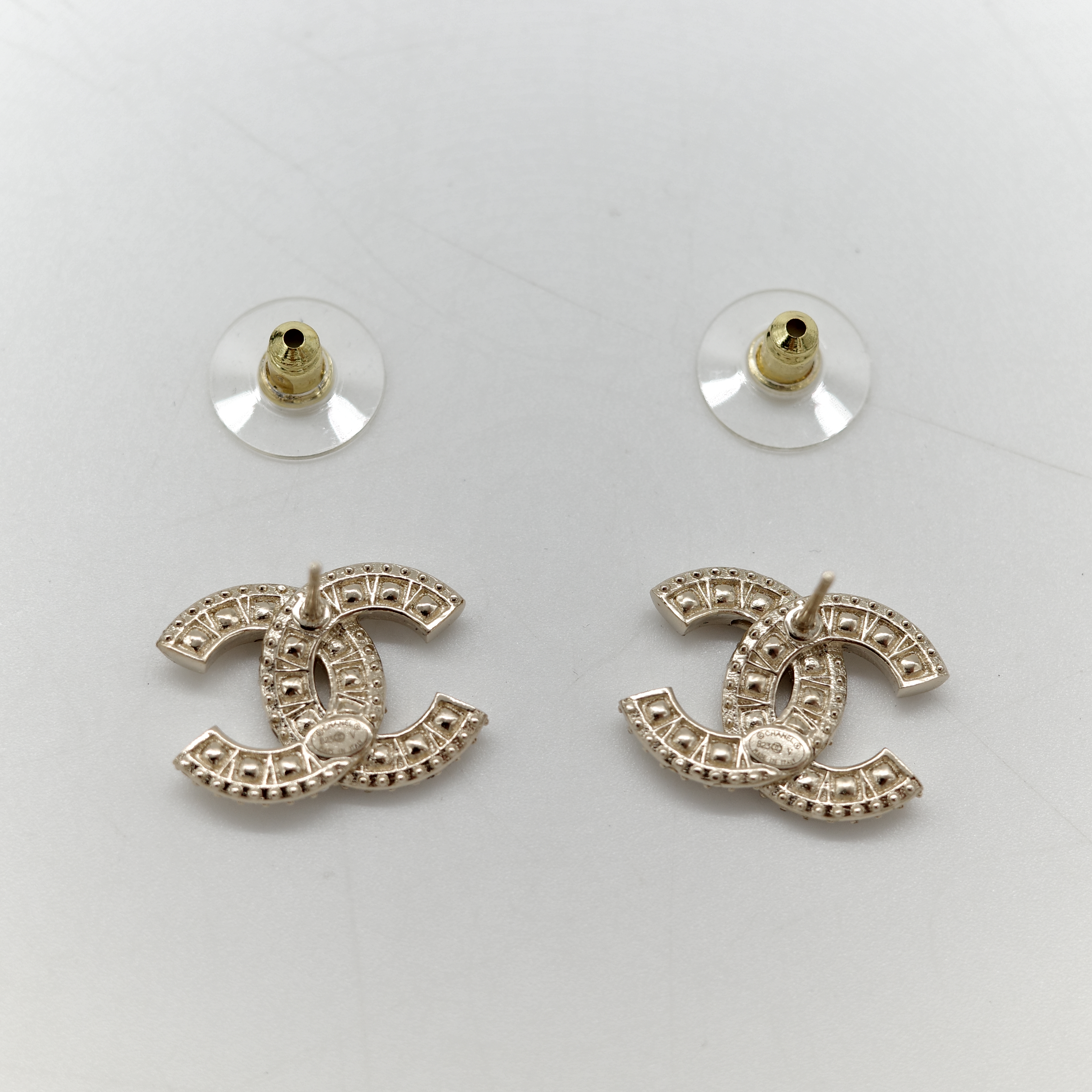 Chanel香奈兒 CC Logo鑽石 耳釘 耳環-4