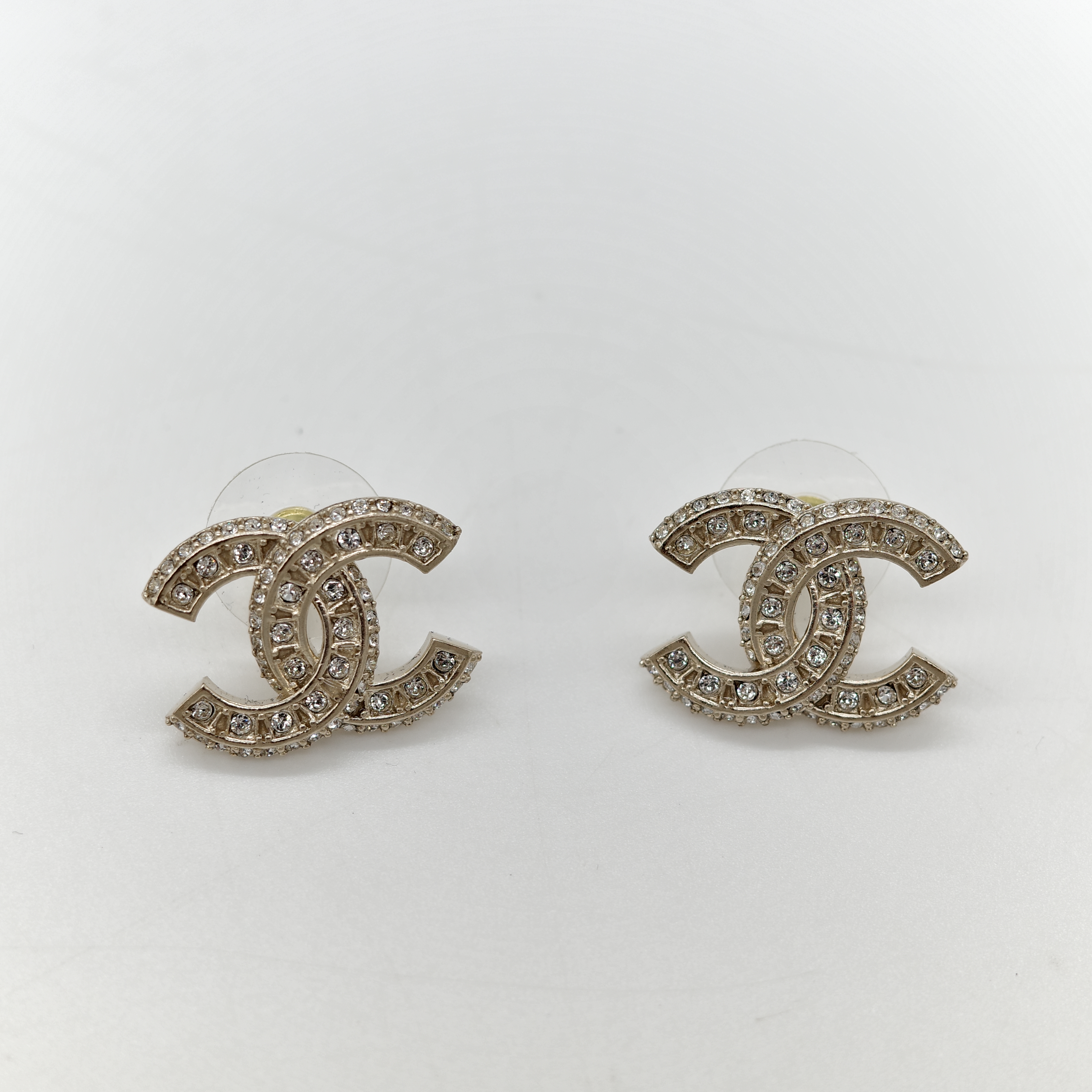 Chanel香奈兒 CC Logo鑽石 耳釘 耳環-6