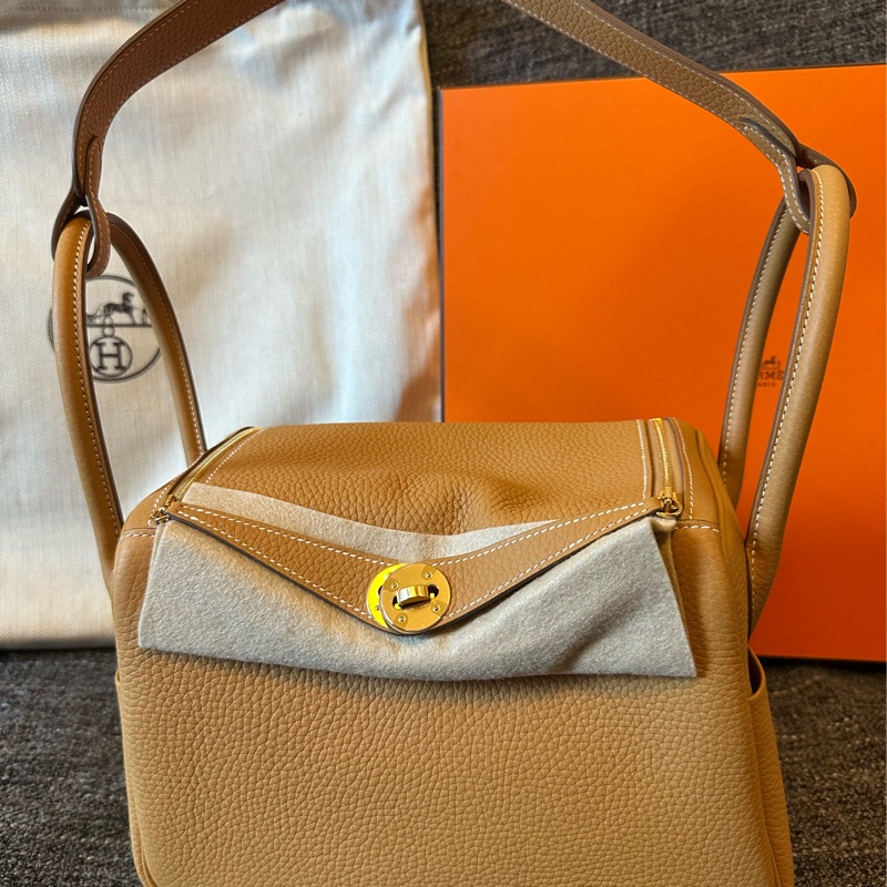 Hermes Lindy 26 TC皮 自然沙色 K stamp-1