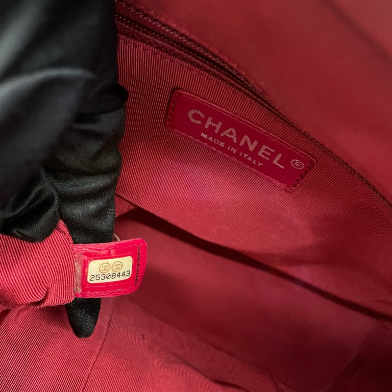Chanel 黑色流浪包 中號 鸳鸯鏈條包 25開 無附件-10