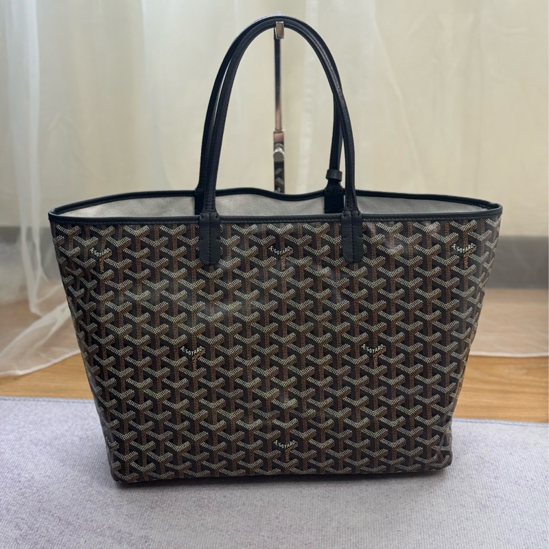 (國外購證)Goyard Saint Louis PM 黑托特包 中號 ✨附贈高級訂製內詹包-1
