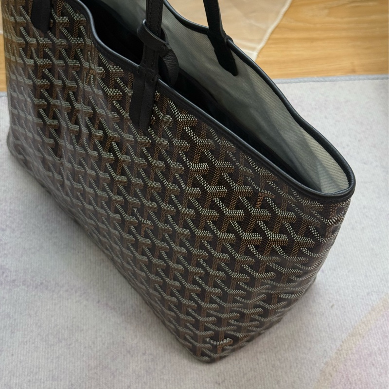 (國外購證)Goyard Saint Louis PM 黑托特包 中號 ✨附贈高級訂製內詹包-5