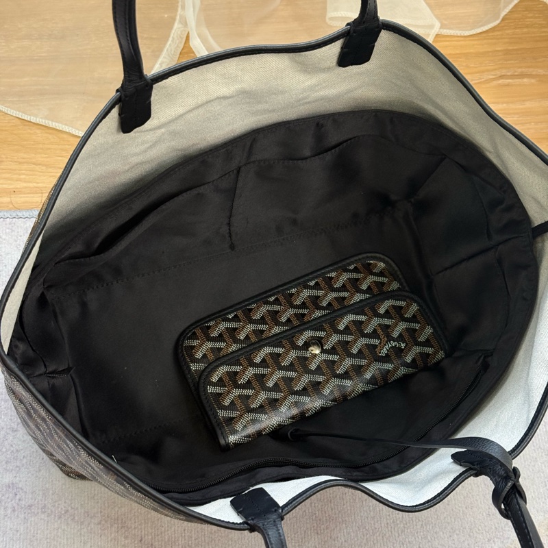 (國外購證)Goyard Saint Louis PM 黑托特包 中號 ✨附贈高級訂製內詹包-6