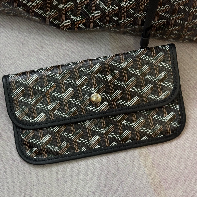 (國外購證)Goyard Saint Louis PM 黑托特包 中號 ✨附贈高級訂製內詹包-10