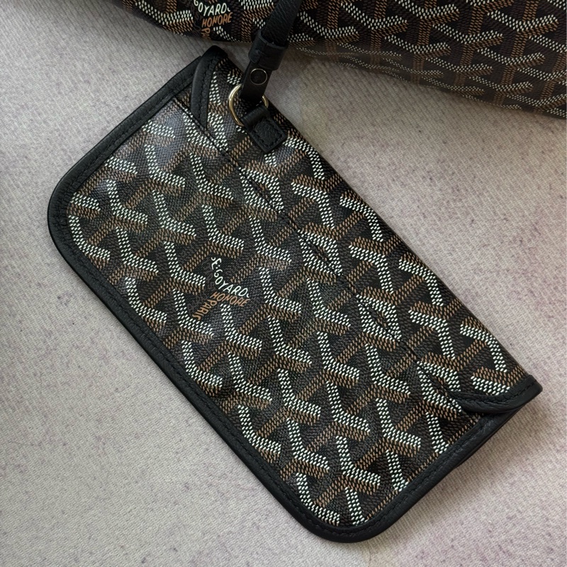 (國外購證)Goyard Saint Louis PM 黑托特包 中號 ✨附贈高級訂製內詹包-11