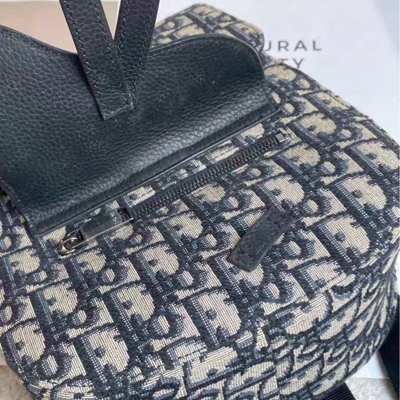 Dior迪奧Saddle帆布老花馬鞍雙肩包-15