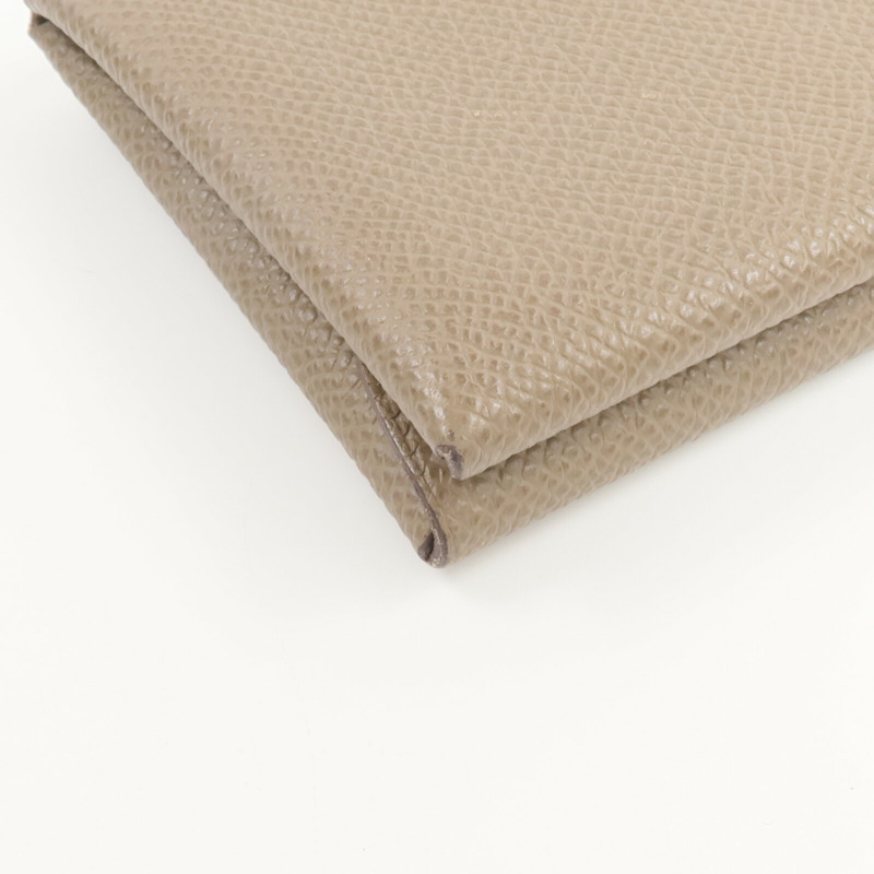 HERMES Epsom皮革Calvi Duo卡片套Etoupe-8