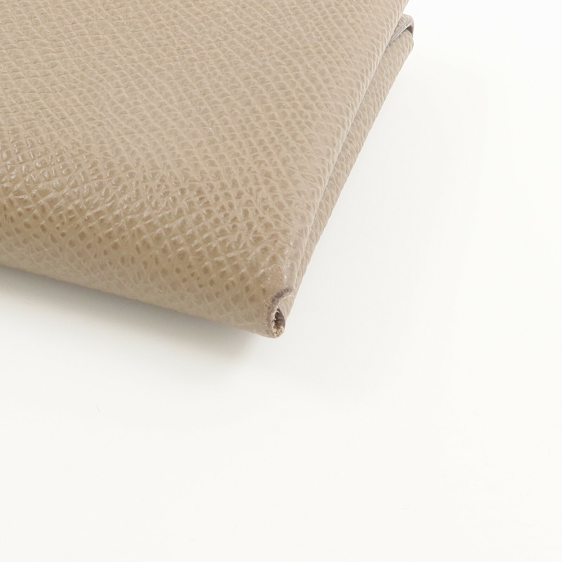 HERMES Epsom皮革Calvi Duo卡片套Etoupe-10