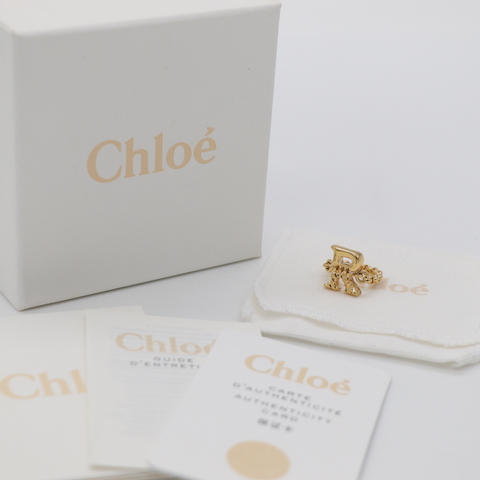 Chloe 金色R Alphabet 戒指 國際圍50