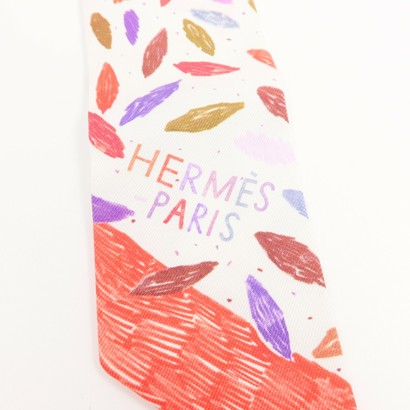 HERMES 絲質Twilly絲巾-4
