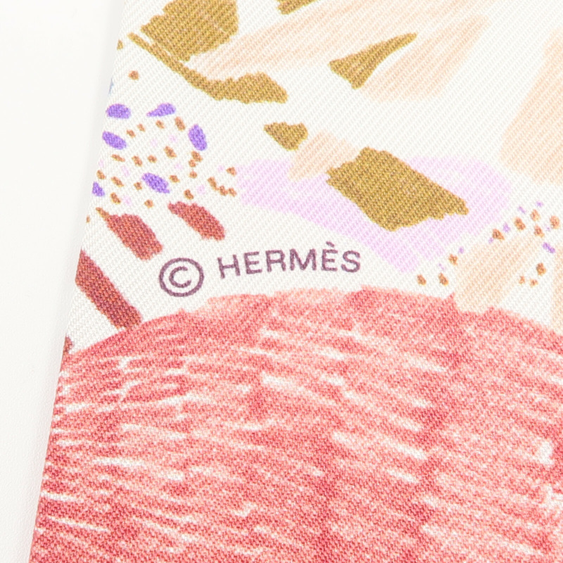 HERMES 絲質Twilly絲巾-5