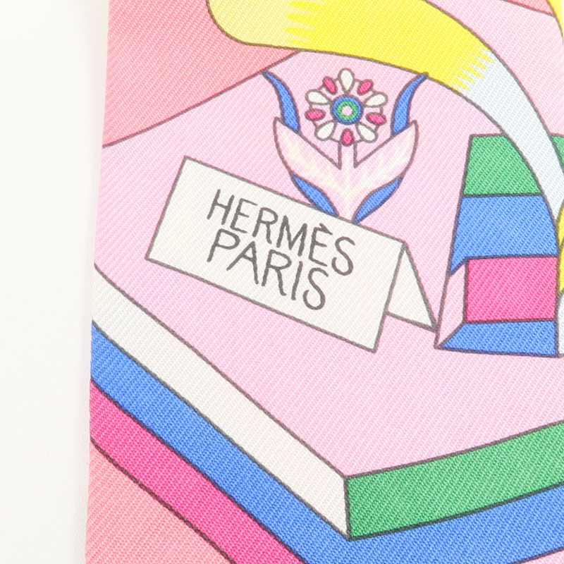 HERMES 絲質Twilly絲巾-4