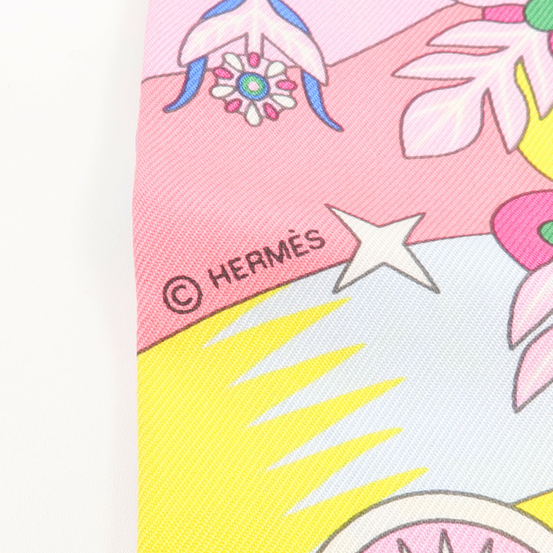 HERMES 絲質Twilly絲巾-5