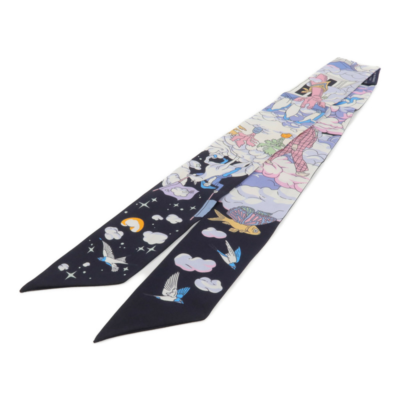HERMES 絲質Twilly絲巾-1