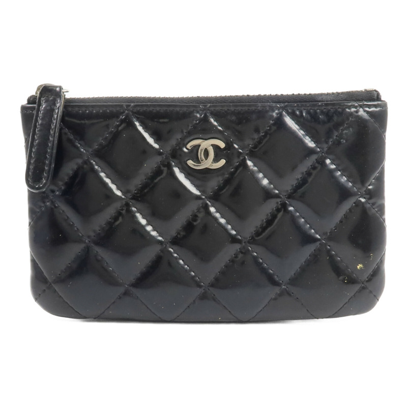 CHANEL 漆皮皮革Classic Mini O Case零錢包/卡片套-0