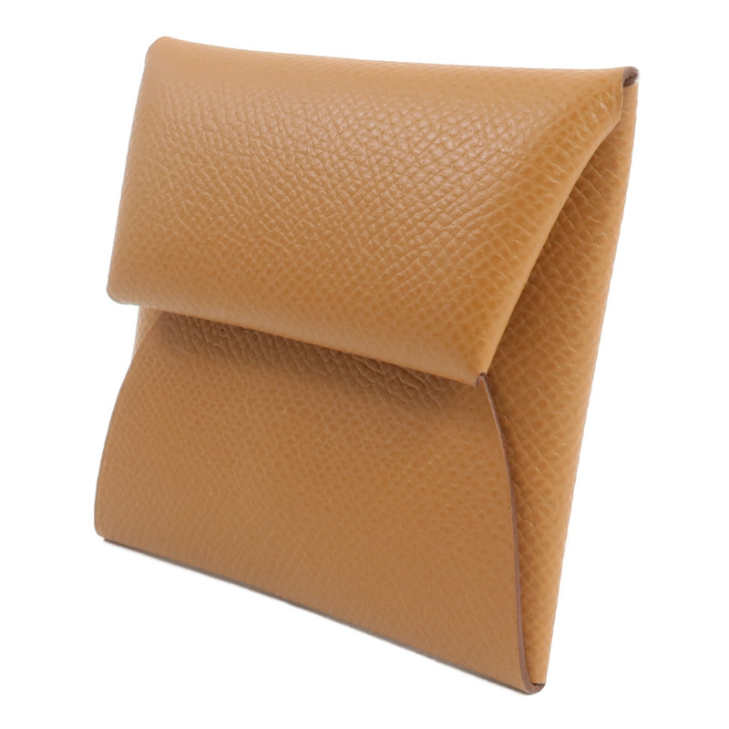 HERMES Epsom皮革Bastia零錢包Gold-2