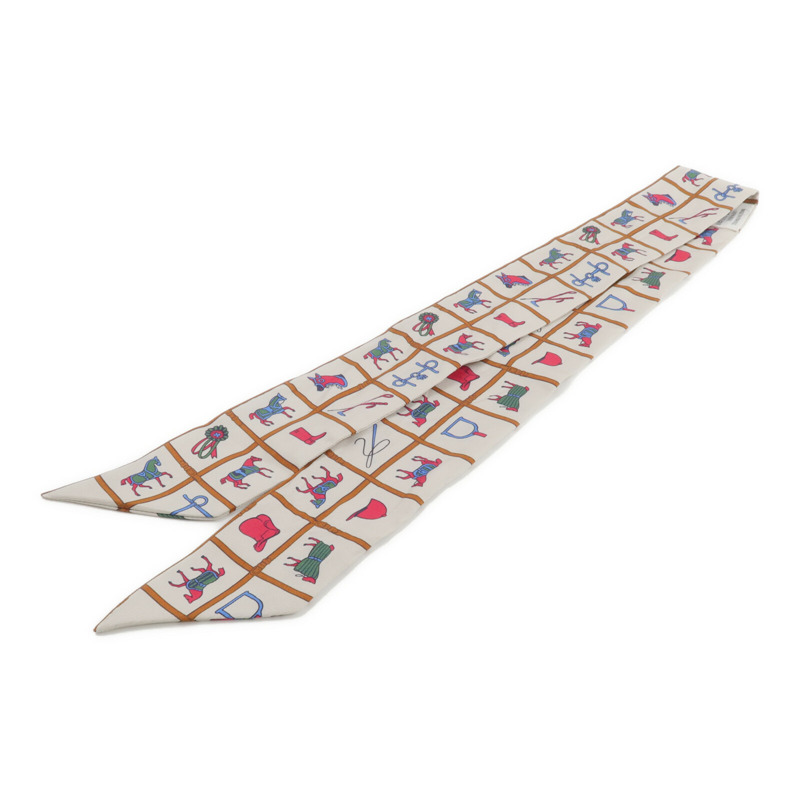 HERMES 絲質Twilly絲巾-1