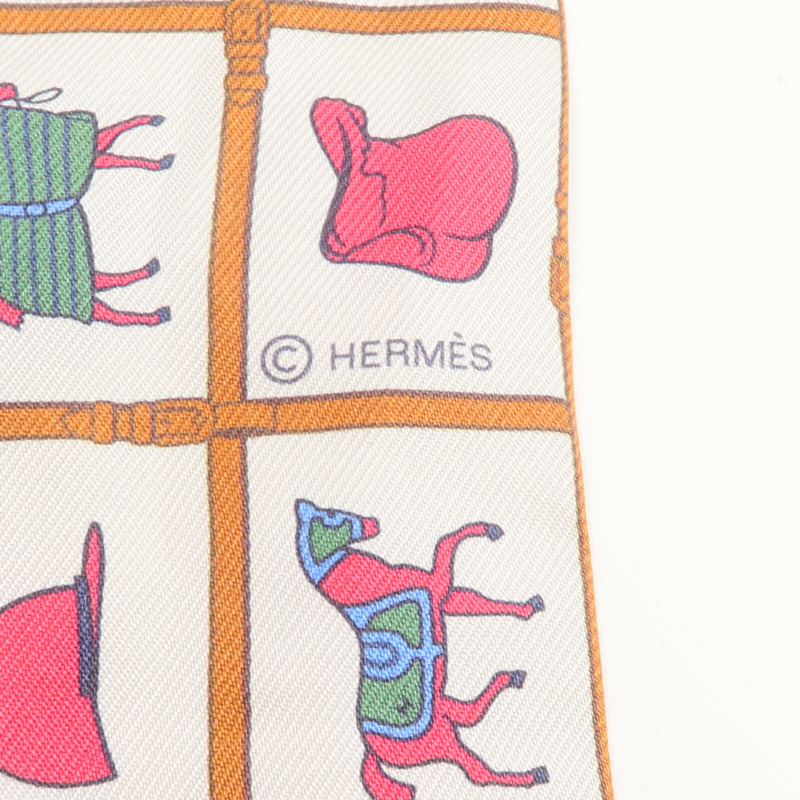 HERMES 絲質Twilly絲巾-5