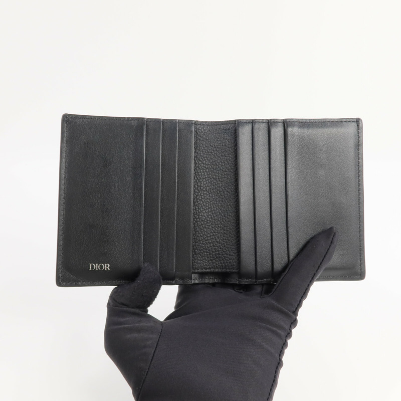 Dior 牛皮皮革Vertical Bifold Wallet錢包-6