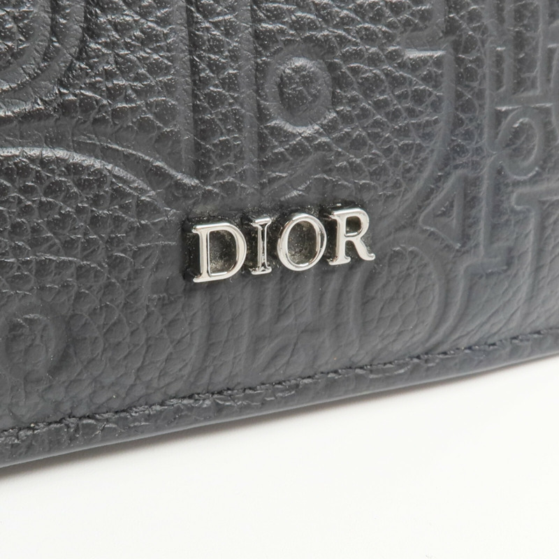 Dior 牛皮皮革Vertical Bifold Wallet錢包-11